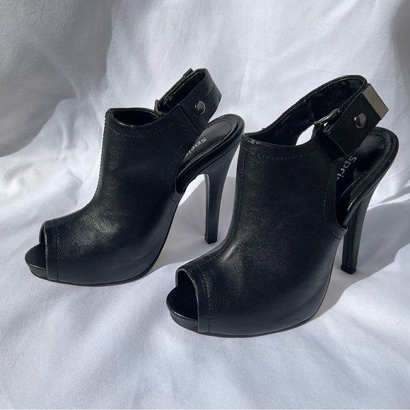 BUNDLE - Spring - Black sling back peep toe 4” stiletto heels - Size 6 - Picture 4 of 9